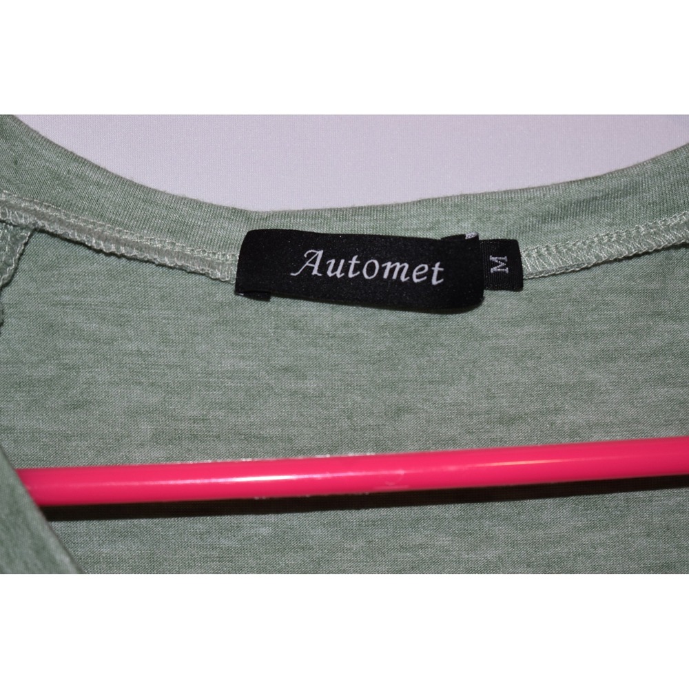 Automet Womens Long Sleeve V-Neck Lace Blouse Size Medium - Picture 2 of 4